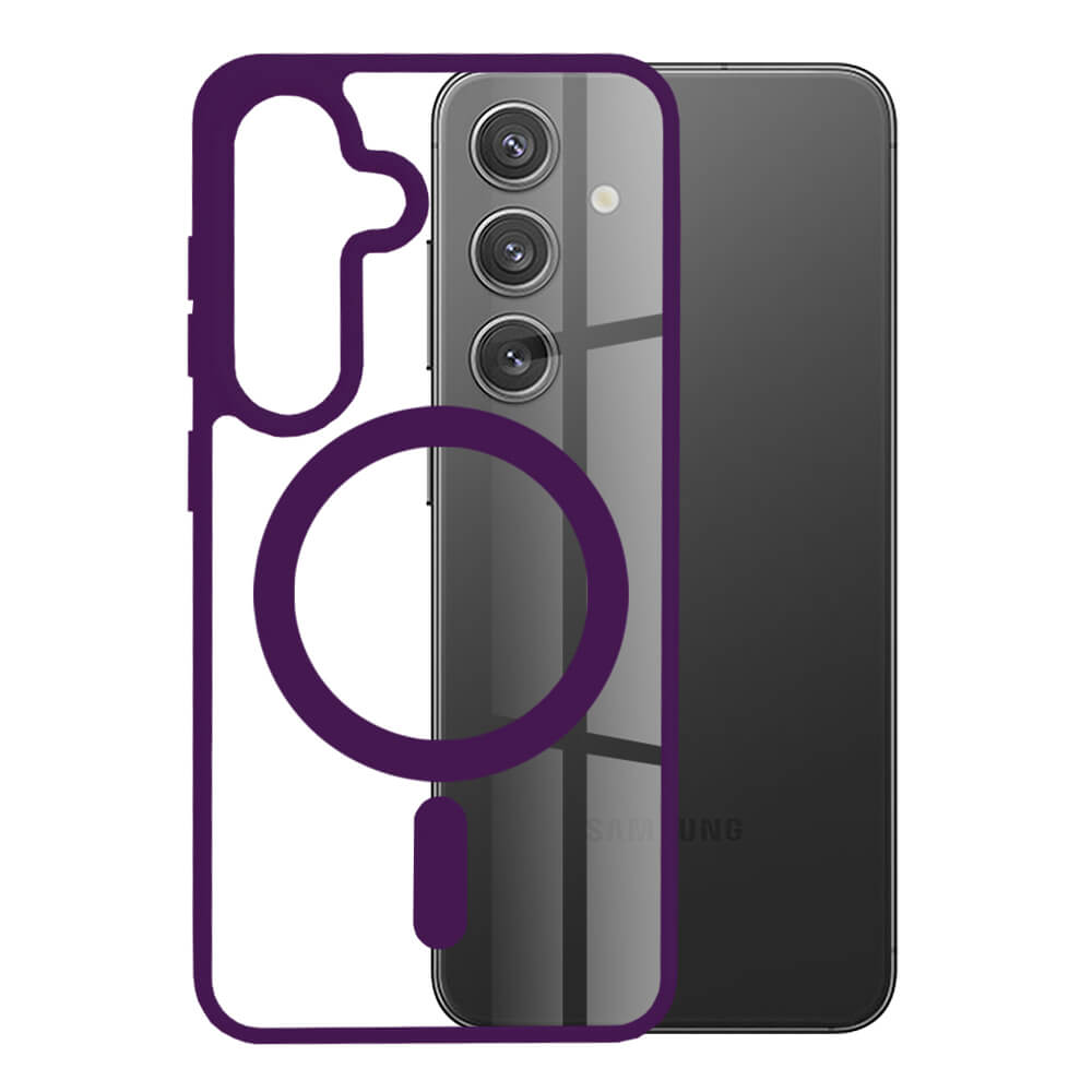 Techsuit Samsung Galaxy S24 - MagSafe Pro - Σκληρή Θήκη με Πλαίσιο Σιλικόνης - Purple