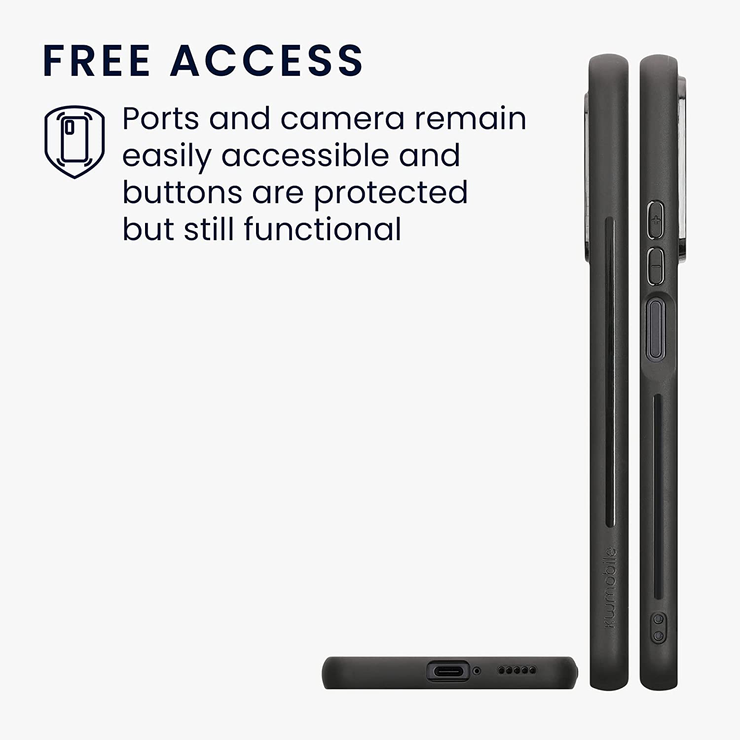 KW Xiaomi Redmi Note 11 Pro+ 5G Θήκη από Φυσικό Ξύλο και Carbon - Dark Brown / Black - 58912.01