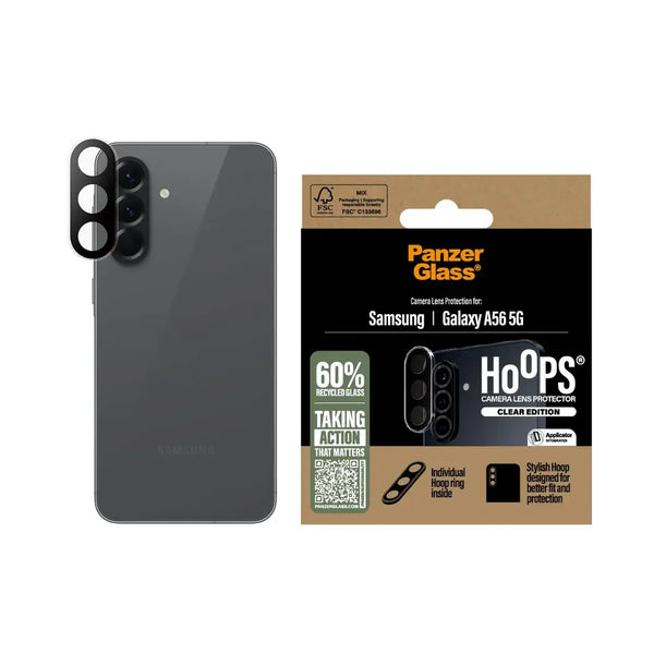 PanzerGlass Samsung Galaxy A36 5G Hoops Camera Lens Protector Αντιχαρακτικό Γυαλί για την Κάμερα - Black