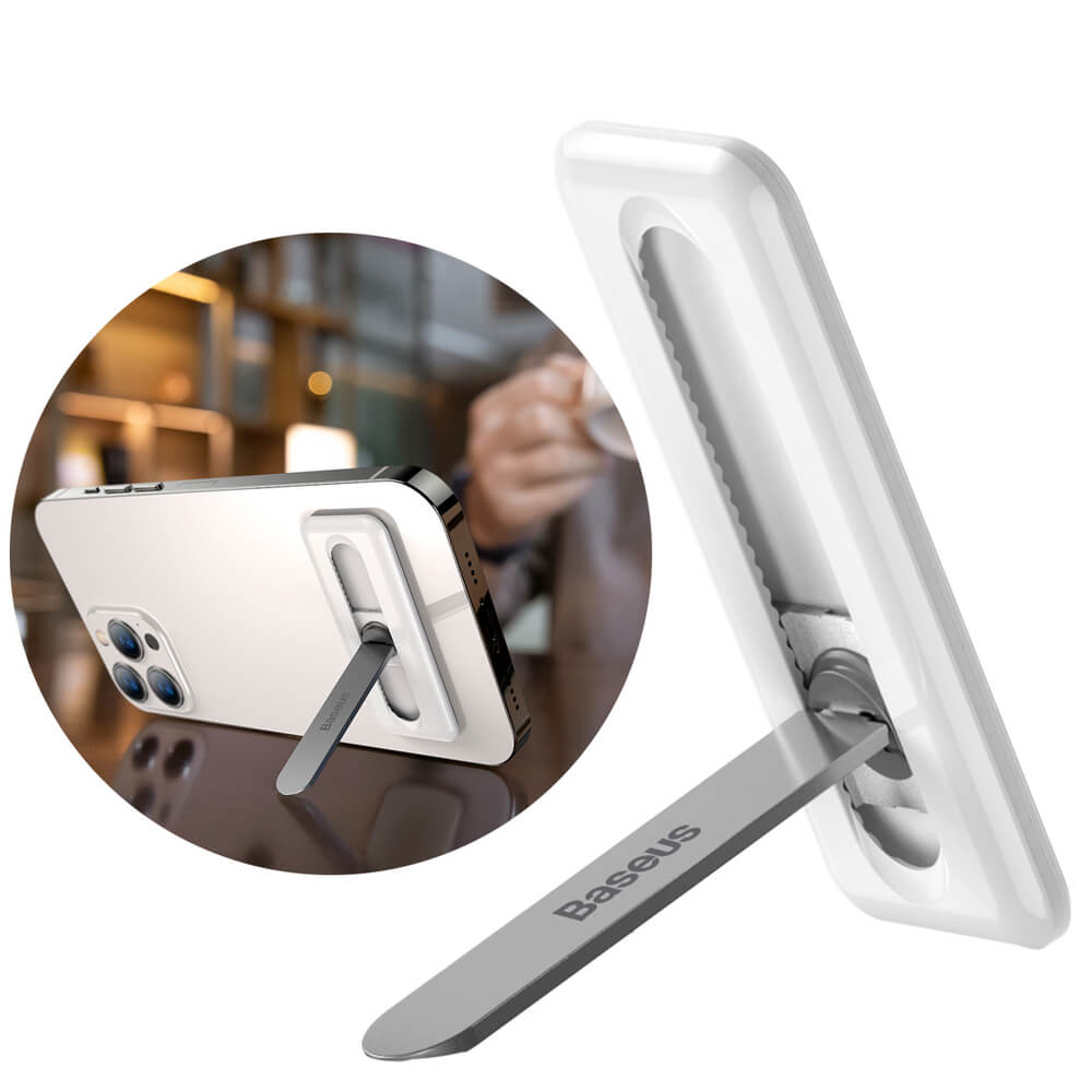Baseus Self-Adhesive Foldable Phone Holder - Αυτοκόλλητο Stand Κινητού - White - LUXZ000002