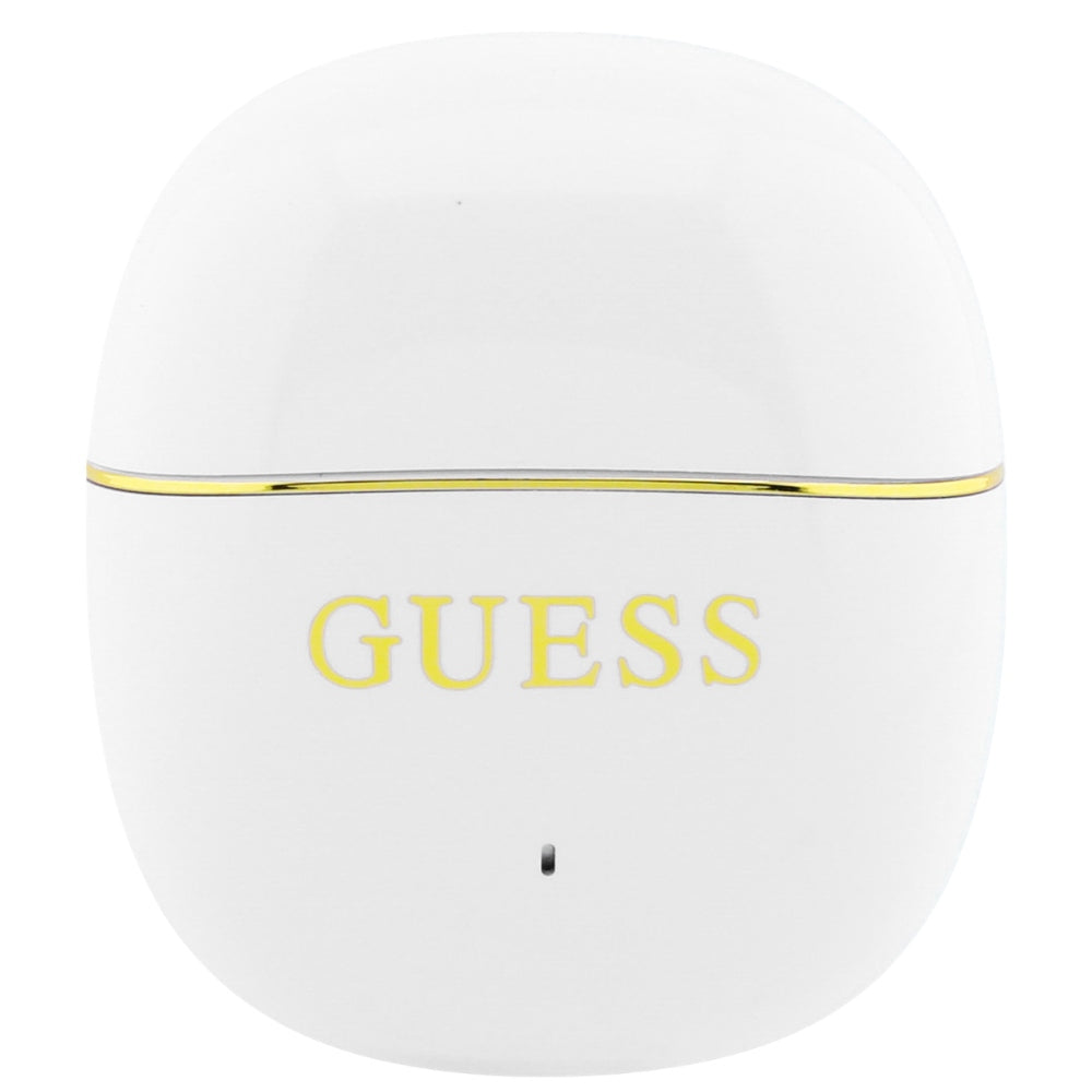 Guess Ασύρματα Bluetooth Aκουστικά για Κλήσεις / Μουσική - Glossy Gold Line Classic - White