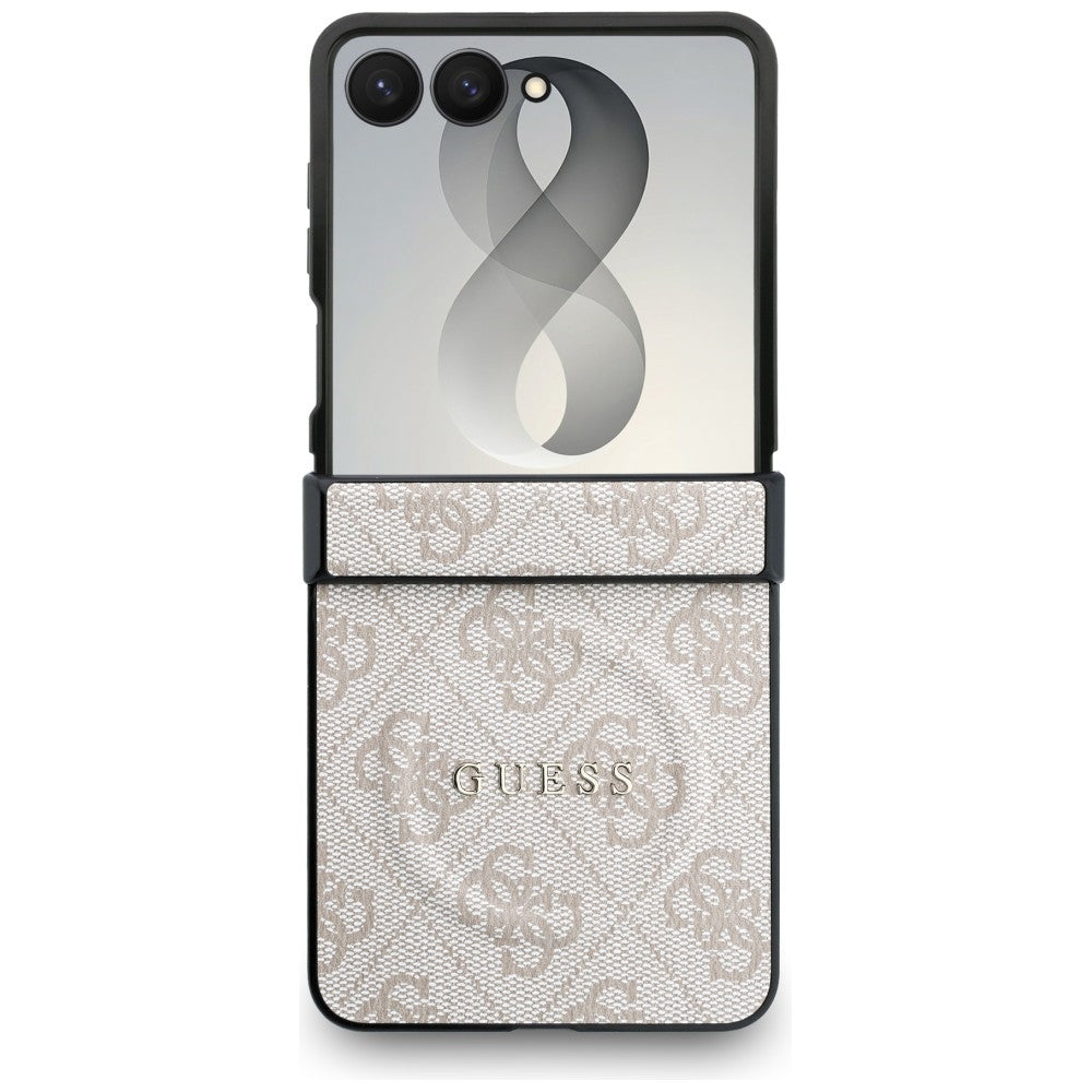 Guess Samsung Galaxy Z Flip8 - Σκληρή Θήκη MagSafe με Πλαίσιο Σιλικόνης και Επένδυση Συνθετικού Δέρματος - 4G Classic MagSafe - Pink