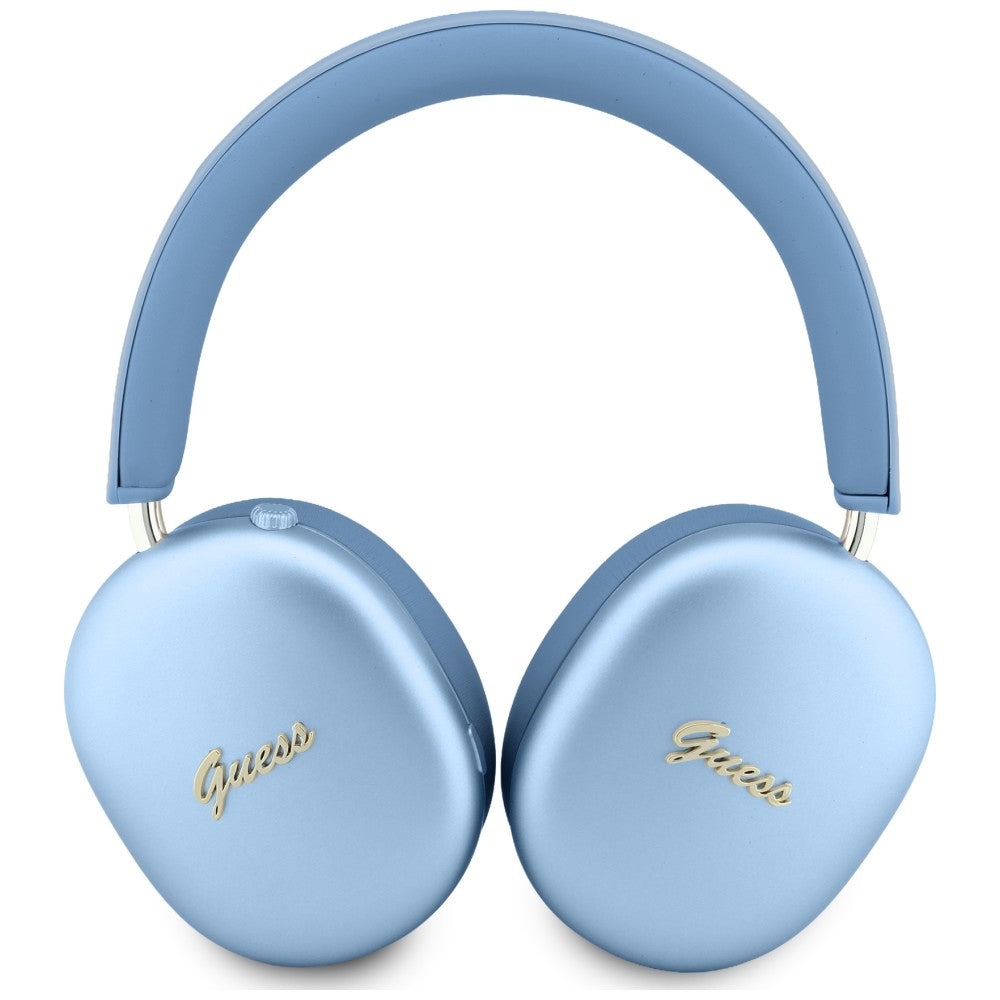 Guess Ασύρματα Bluetooth Over-Ear Ακουστικά - ENC Metallic Effect Metal Script Logo - Blue