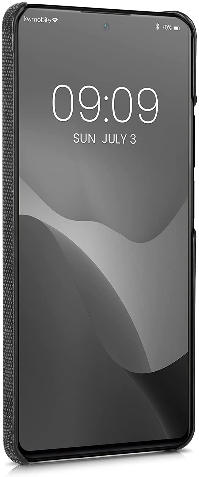 KW Xiaomi 11T / 11T Pro Σκληρή Θήκη με Υφασμάτινη Επένδυση - Dark Grey - 57488.19
