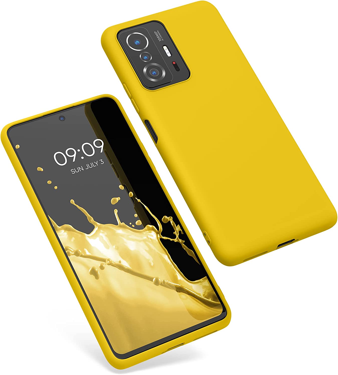 KW Xiaomi 11T / 11T Pro Θήκη Σιλικόνης TPU - Bright Yellow - 56245.165