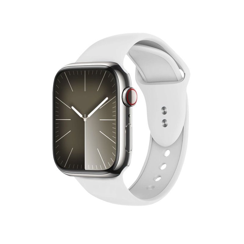 Crong Λουράκι Apple Watch 4/5/6/7/8/9/10/11 - SE (1/2/3) - ULTRA (1/2/3) - 44/45/46/49mm Σιλικόνης - Liquid Strap - White