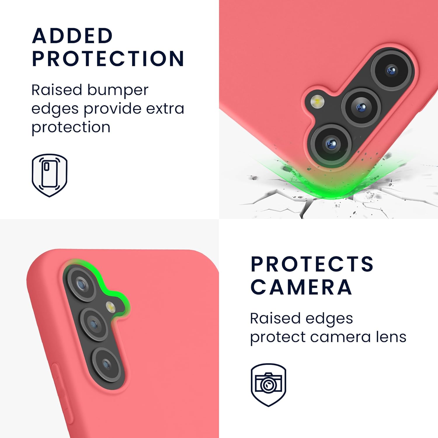 KW Samsung Galaxy A54 5G Θήκη Σιλικόνης TPU - Neon Coral