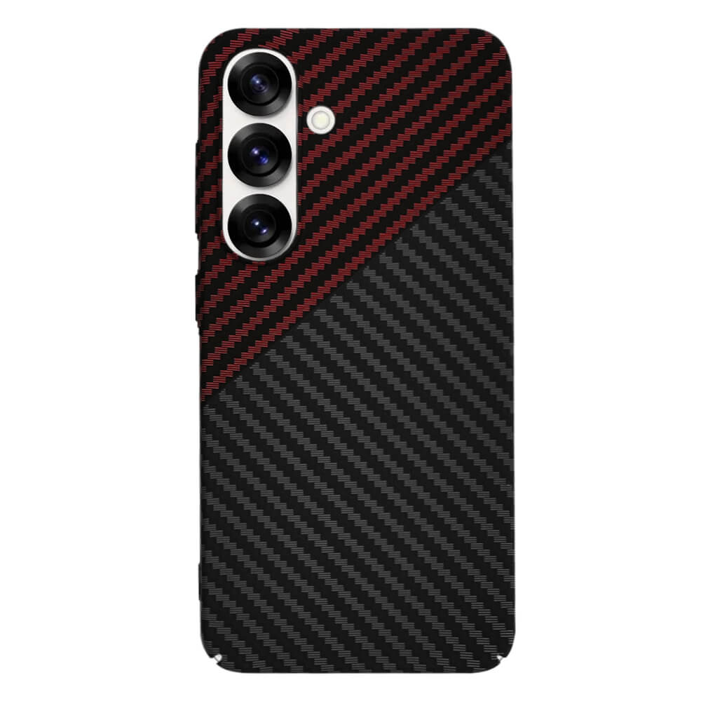 Techsuit Samsung Galaxy S25 Σκληρή Θήκη Carbonite FiberShell - Red Vortex