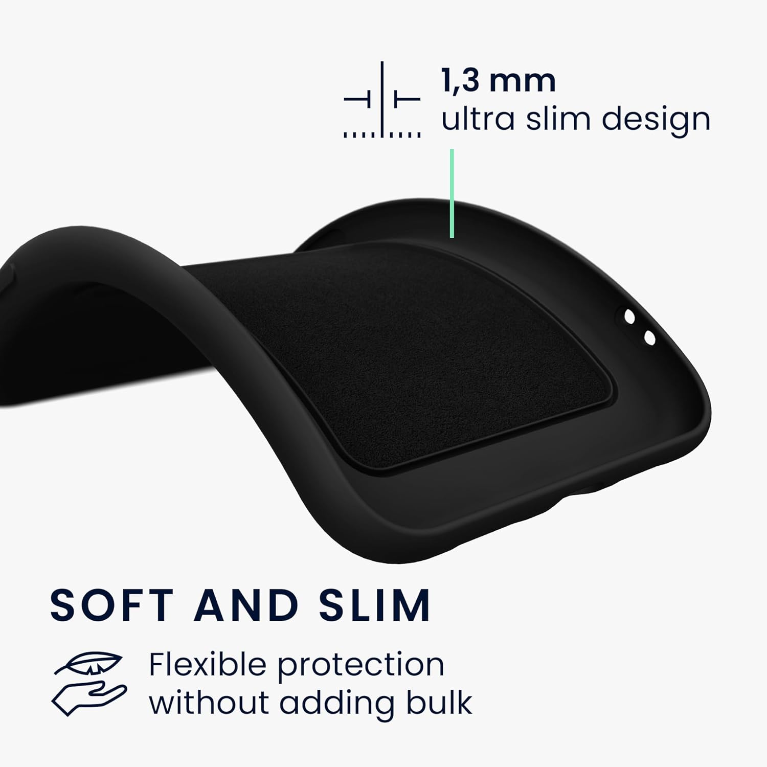 KW Samsung Galaxy A15 4G / A15 5G Θήκη Σιλικόνης TPU με Υποδοχή για Κάρτα - Black