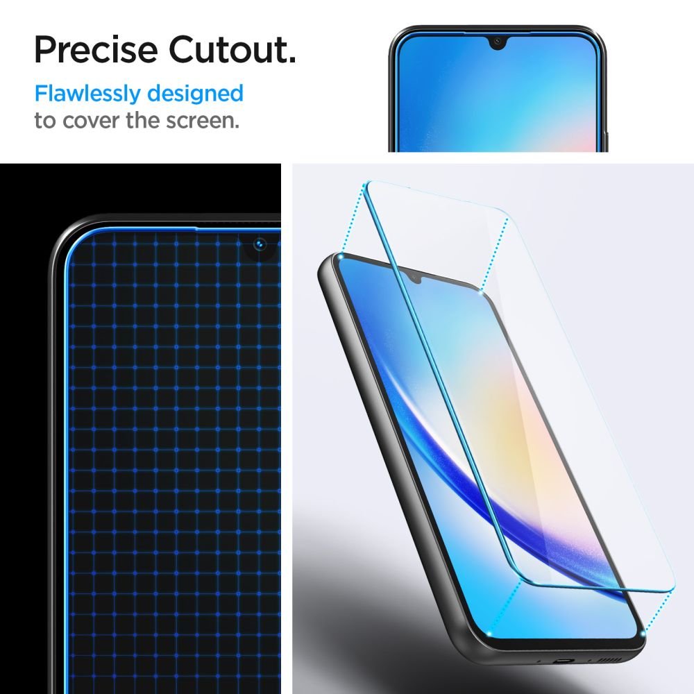 Spigen Samsung Galaxy A34 5G GLAS.tR Slim 0.2mm 2.5D Tempered Glass Αντιχαρακτικό Γυαλί Οθόνης 9H - 2 Τεμάχια - Clear - AGL05967