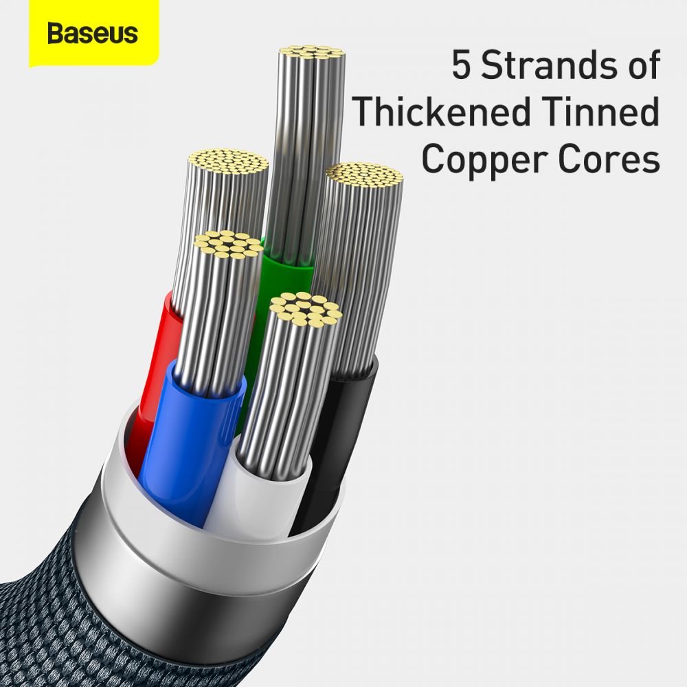 Baseus Crystal Shine Cable Type - C to Lightning PD 20W - Καλώδιο Δεδομένων και Γρήγορης Φόρτισης Type - C to Lightning 1.2M - Black - CAJY000201