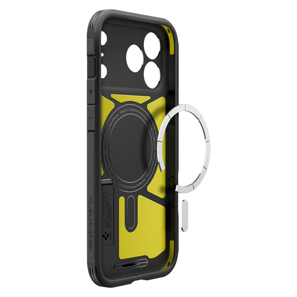 Spigen iPhone 17 Pro Max - Tough Armor T Mag - MagSafe Σκληρή Θήκη με Πλαίσιο Σιλικόνης και Σταντ - Black