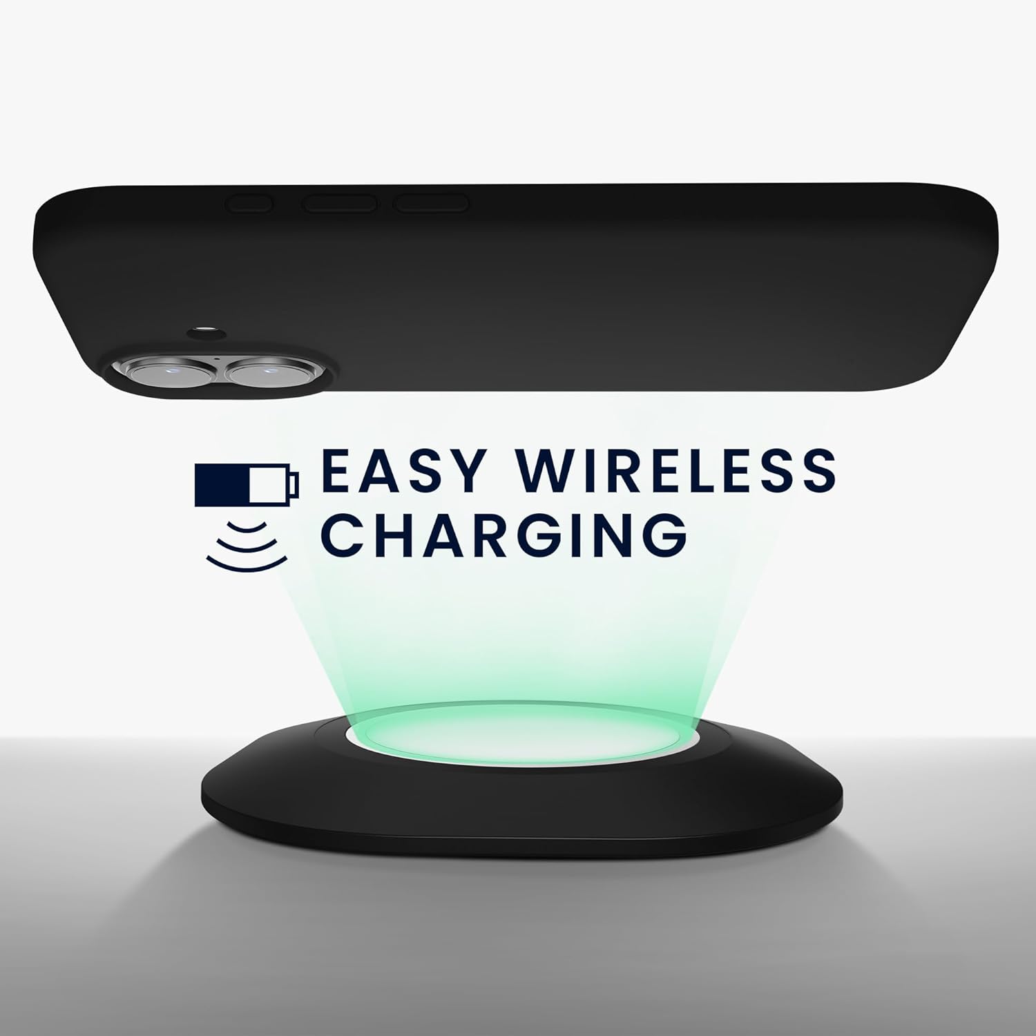 KW iPhone 16 Θήκη Σιλικόνης Rubberized TPU - Black