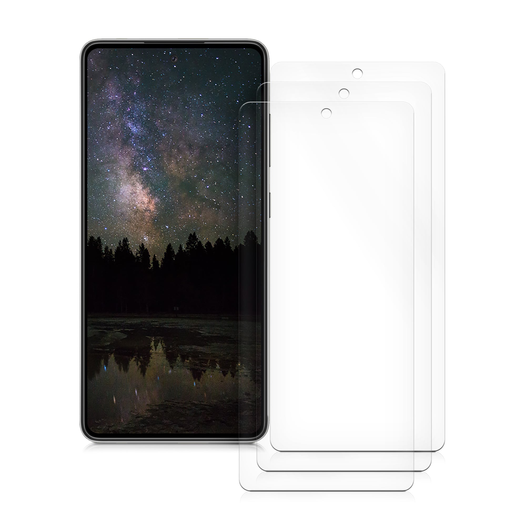 KW Samsung Galaxy A52 / A52 5G / A52s 5G - Τρεις Μεμβράνες Προστασίας Οθόνης - Διάφανες - 54355.1