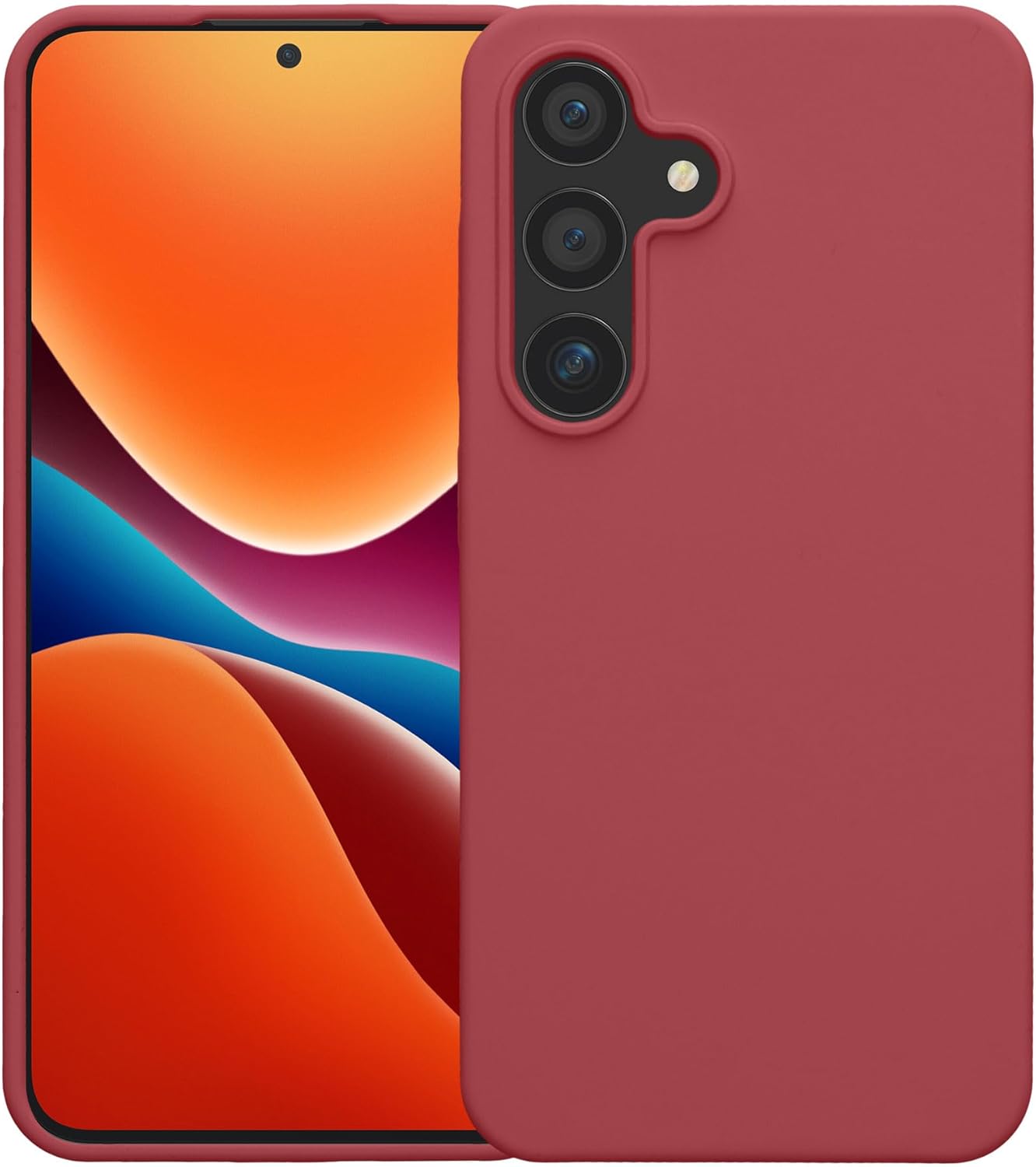 KW Samsung Galaxy S24 Θήκη Σιλικόνης Rubberized TPU - Dark Rose