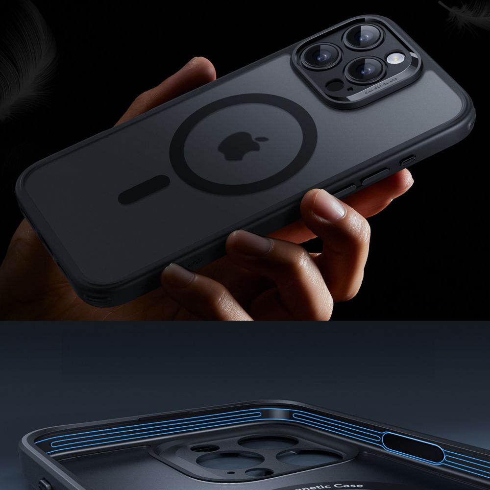 ESR iPhone 16 Pro Max - Classic Pro Halolock - Σετ με 1 Αντιχαρακτικό Γυαλί Οθόνης και Θήκη MagSafe - Frosted Black