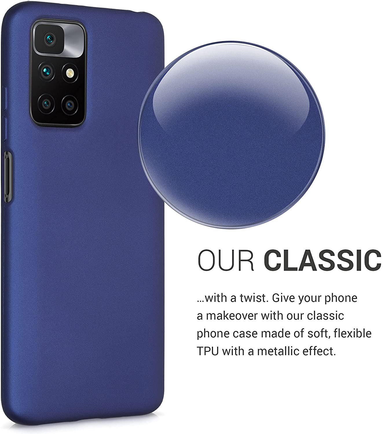 KW Xiaomi Redmi 10 Θήκη Σιλικόνης TPU - Metallic Blue - 56149.64