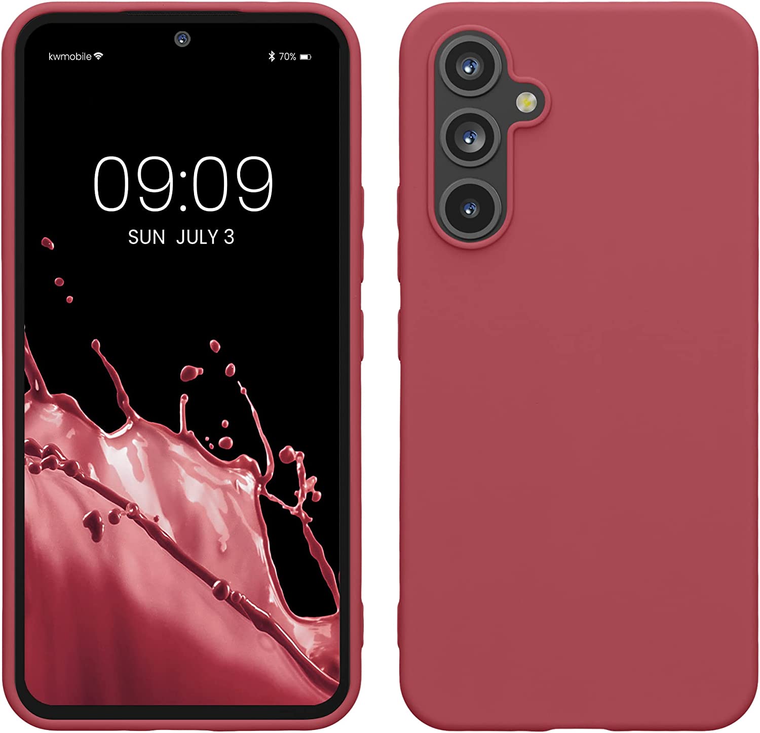KW Samsung Galaxy A54 5G Θήκη Σιλικόνης TPU - Dark Rose - 60796.167