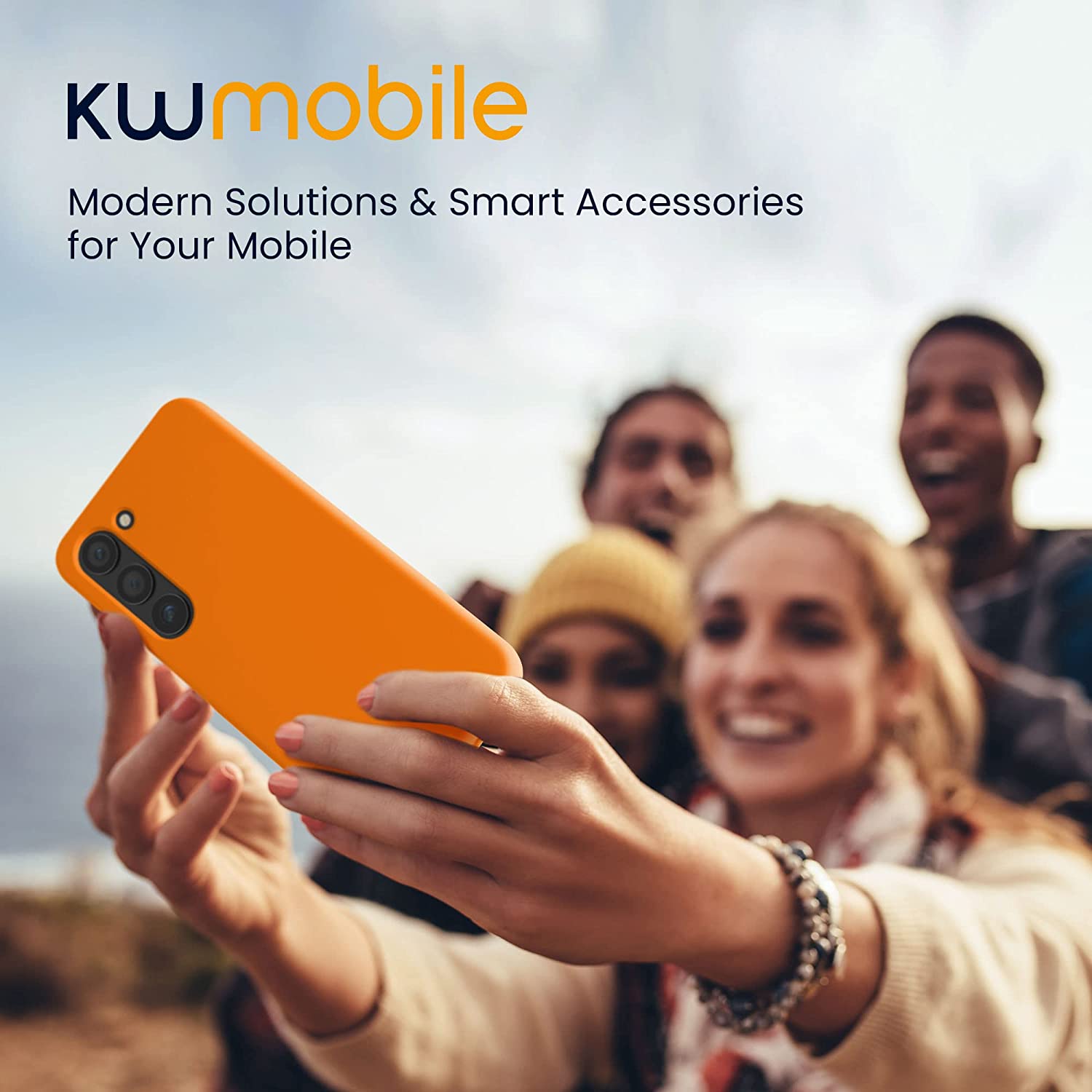 KW Samsung Galaxy S23 Θήκη Σιλικόνης Rubberized TPU - Fruity Orange - 60273.150