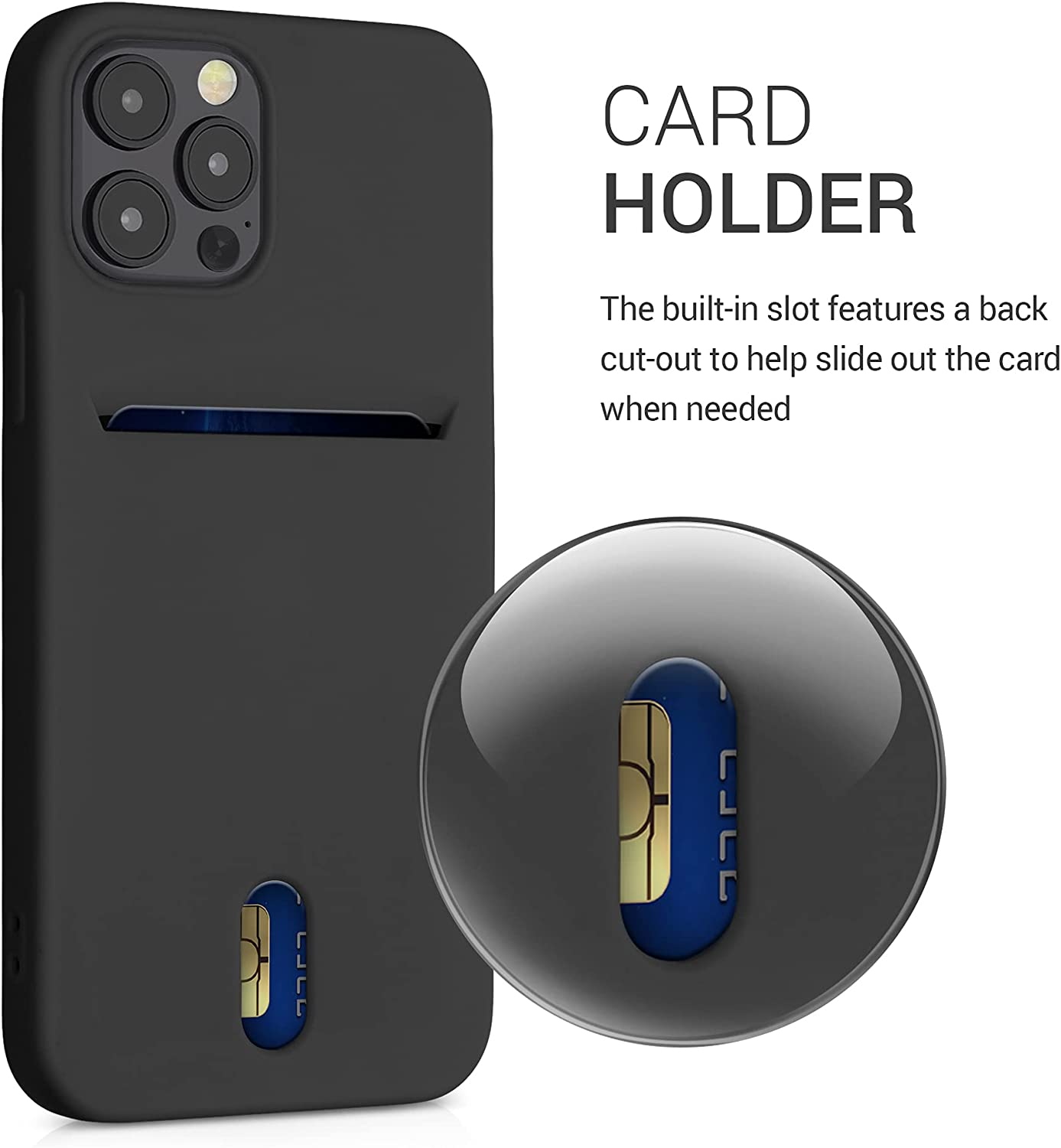 KW iPhone 12 / 12 Pro Θήκη Σιλικόνης TPU - Black - 54513.01