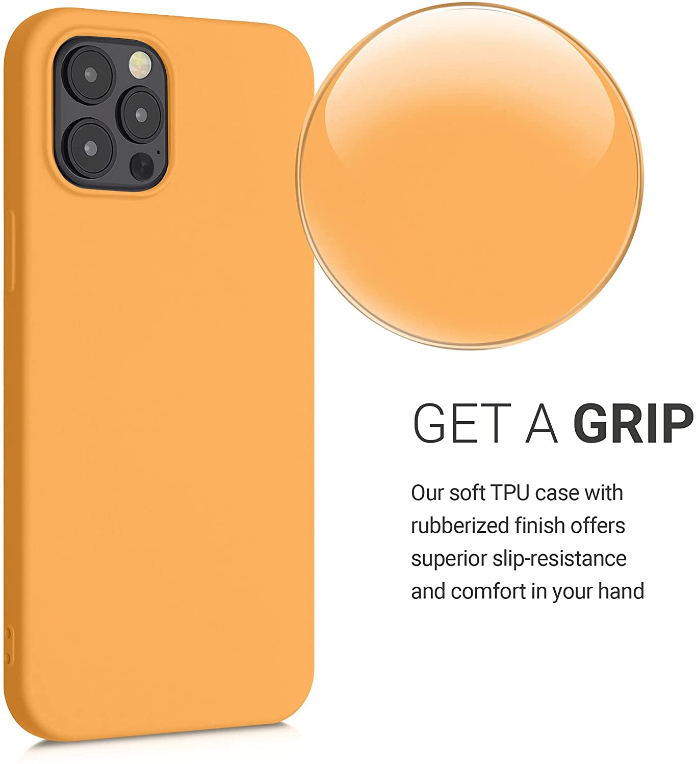 KW iPhone 12 Pro Max Θήκη Σιλικόνης Rubberized TPU - Marigold - 52714.217