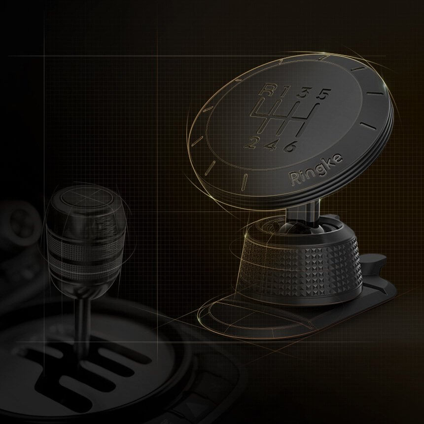 Ringke Gear Mount - Μαγνητική Βάση Αυτοκινήτου για το Ταμπλό - Black