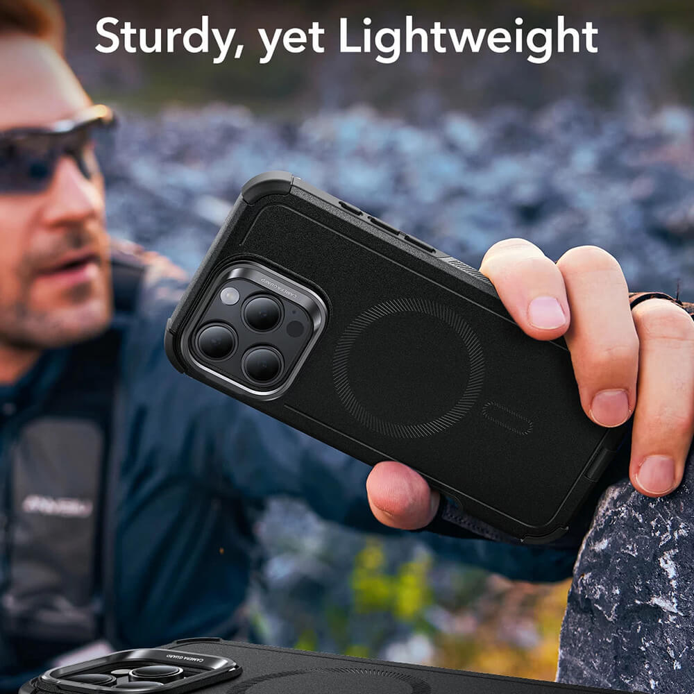 ESR iPhone 16 Pro Max Cyber Armor Kickstand Σκληρή Θήκη με Stand και MagSafe - Black