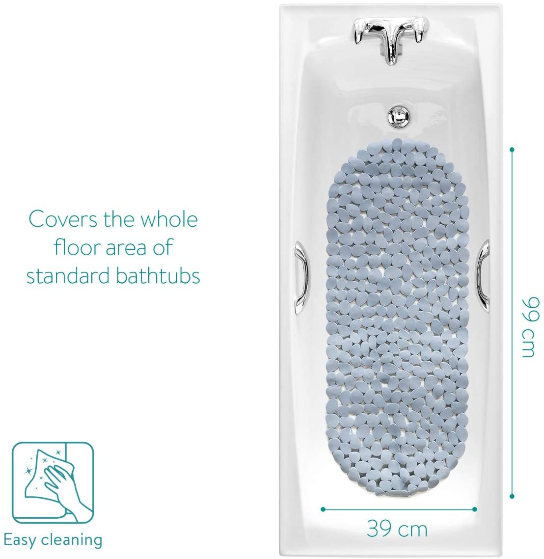 Navaris Αντιολισθητικό Χαλάκι Μπάνιου - Gray - 48965.22