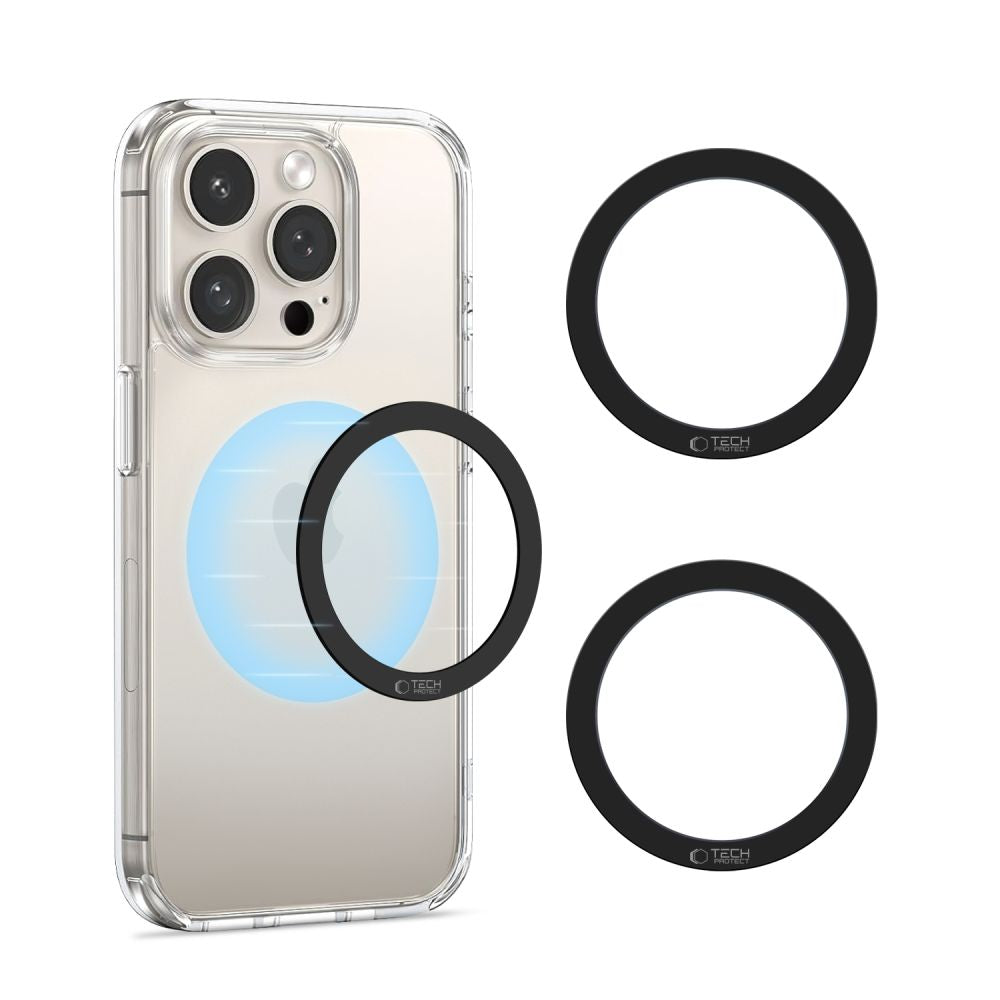 Tech-Protect MMP-110 Magnetic Δακτύλιος MagSafe - 2 Τεμάχια - Black / Black