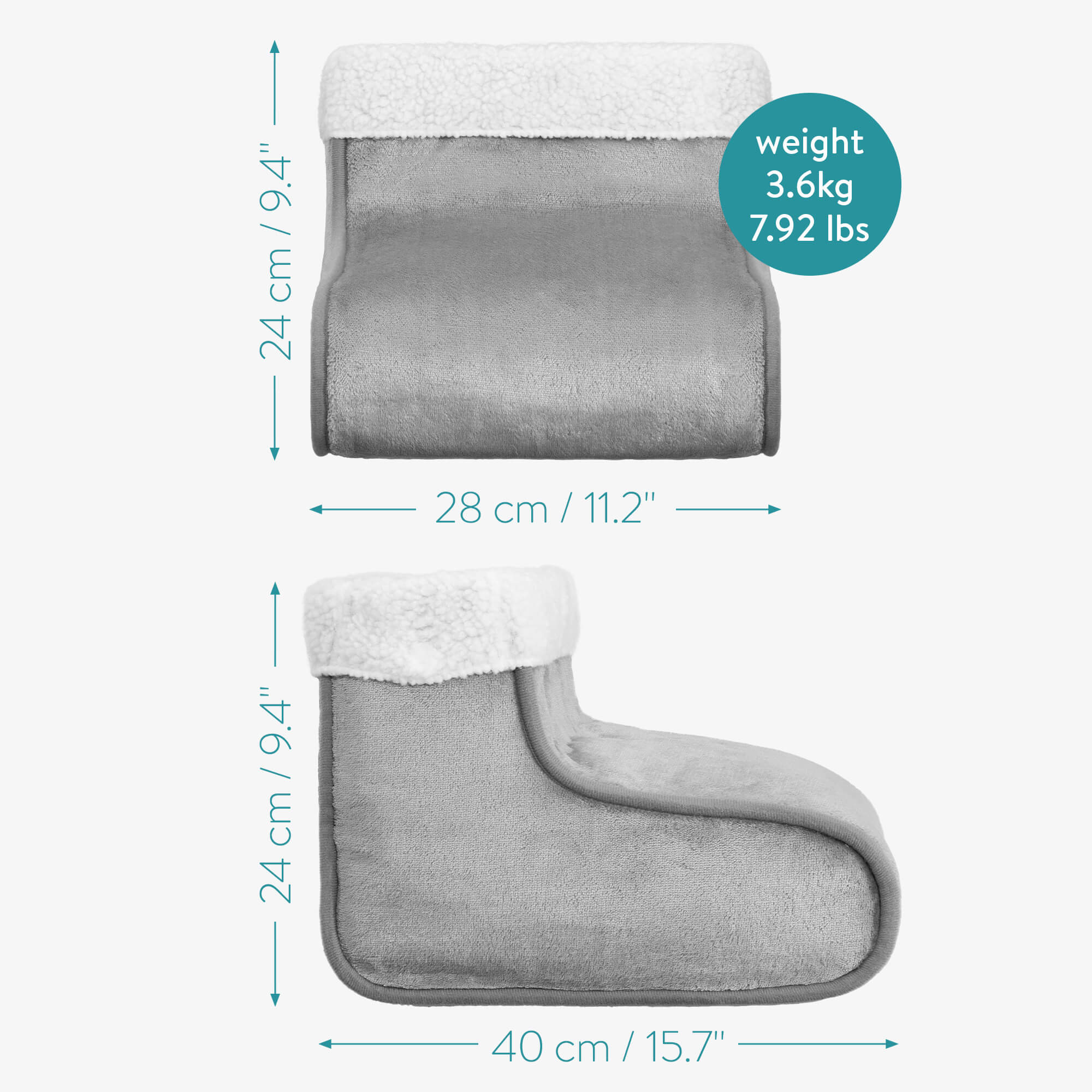 Navaris Ηλεκτρική Θερμοφόρα Ποδιών - Grey - 54706.01.22