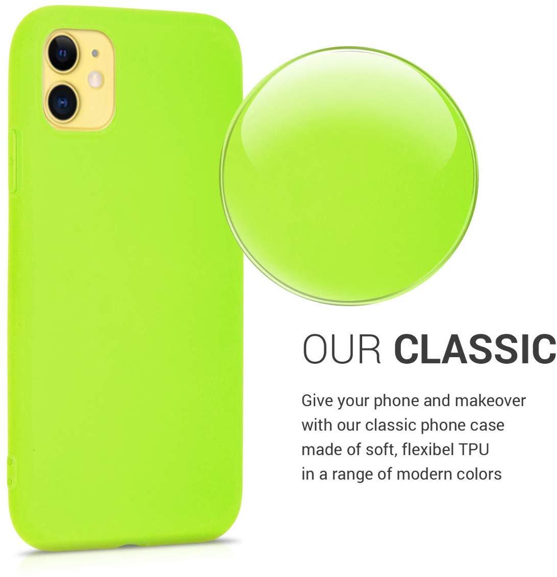 KW iPhone 11 Θήκη Σιλικόνης TPU - Neon Yellow - 49783.75