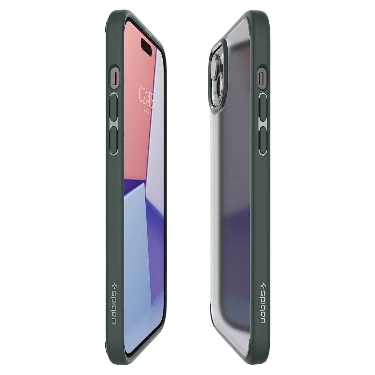 Spigen iPhone 15 Ultra Hybrid Σκληρή Θήκη με Πλαίσιο Σιλικόνης - Frost Green