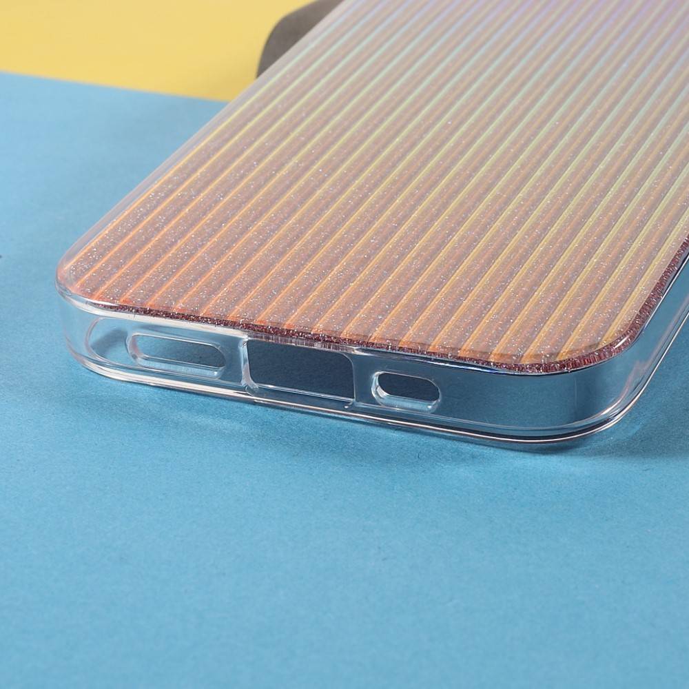 Kingxbar iPhone 13 Travel Series Σκληρή Θήκη με Πλαίσιο Σιλικόνης - Sunset - Multicolor