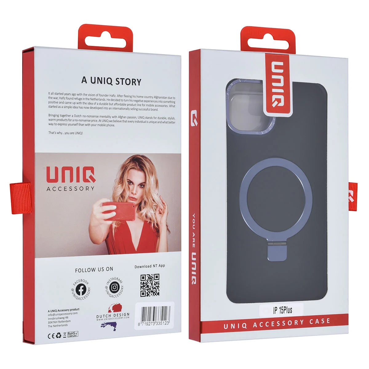 Tuniq iPhone 15 Plus / 14 Plus - MagSafe Σκληρή Θήκη με Δαχτυλίδι Συγκράτησης - Blue