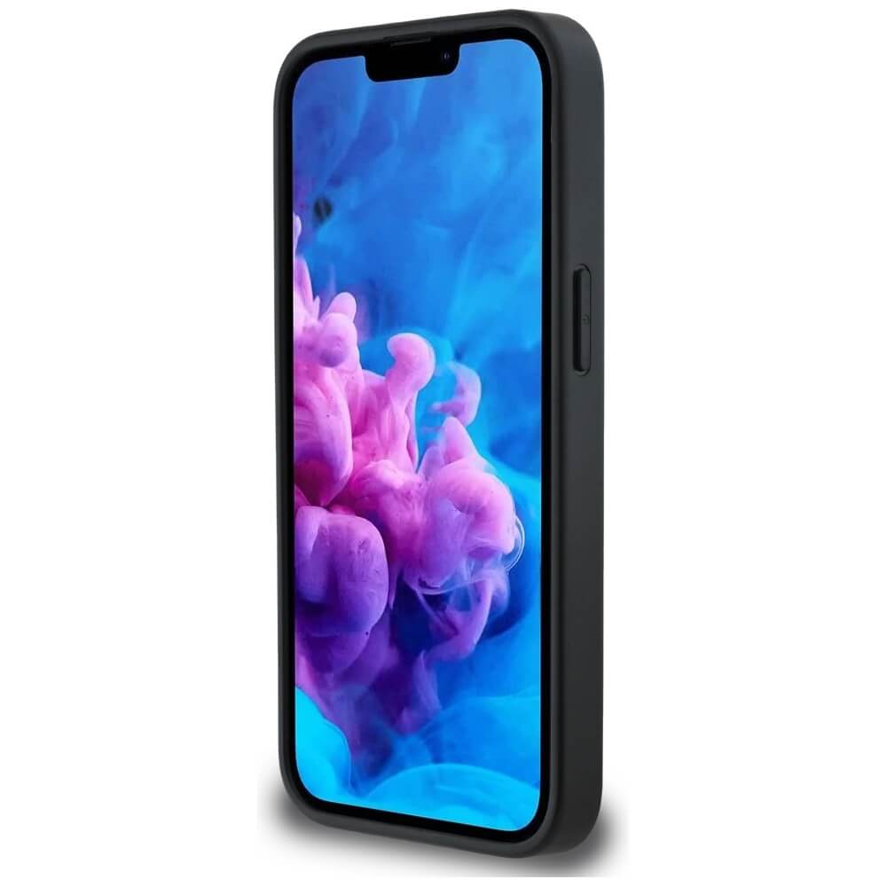 Karl Lagerfeld iPhone 16e - Monogram Karl Head Pin Σκληρή Θήκη με Επένδυση Συνθετικού Δέρματος - Black - KLHCPSE4PGKLKIPK - likebrands.gr