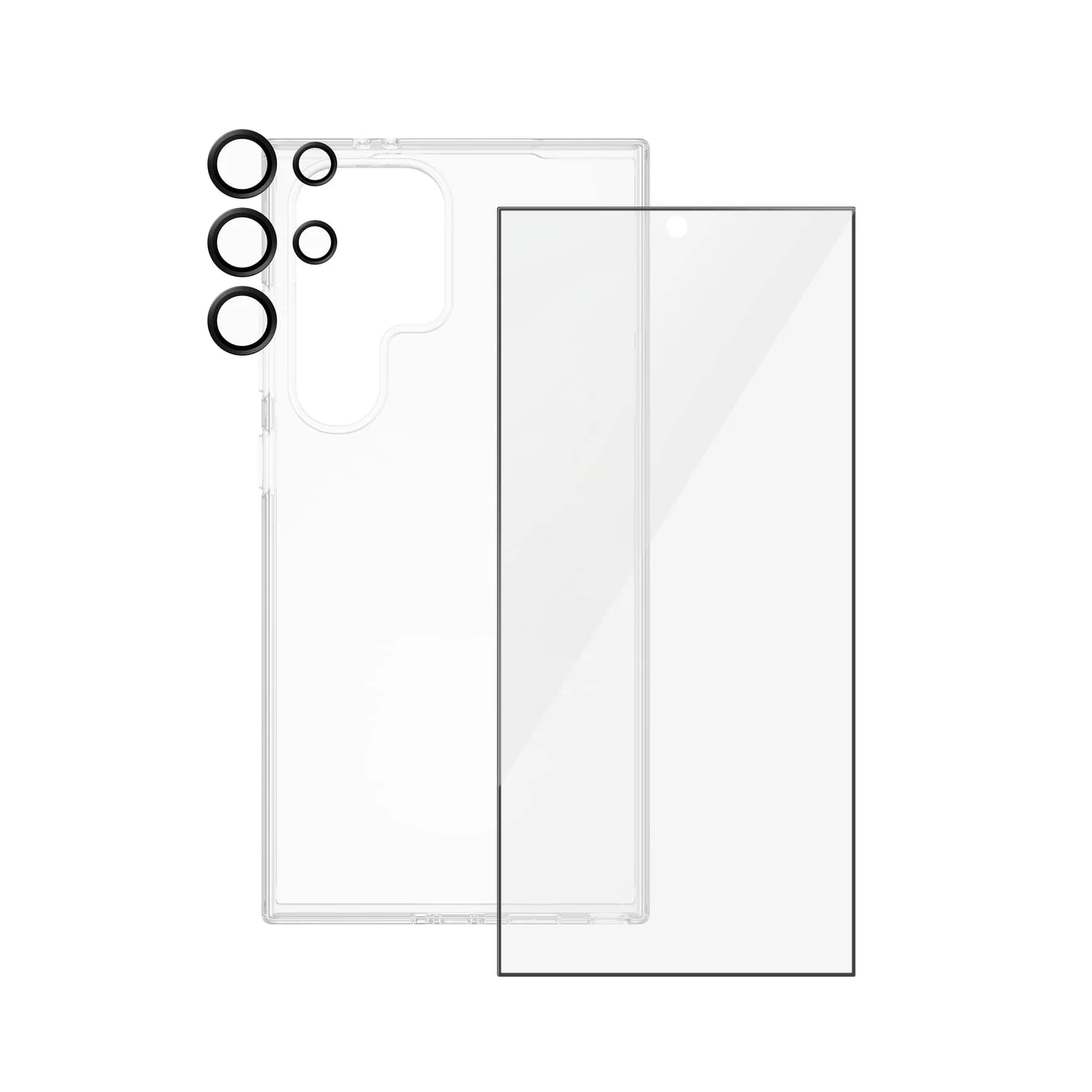 Safe by PanzerGlass Samsung Galaxy S24 Ultra - 3-in-1 Bundle Set - Σετ με 1 Αντιχαρακτικό Γυαλί Οθόνης, 1 Αντιχαρακτικό Γυαλί για την Κάμερα και 1 Θήκη Σιλικόνης - Clear