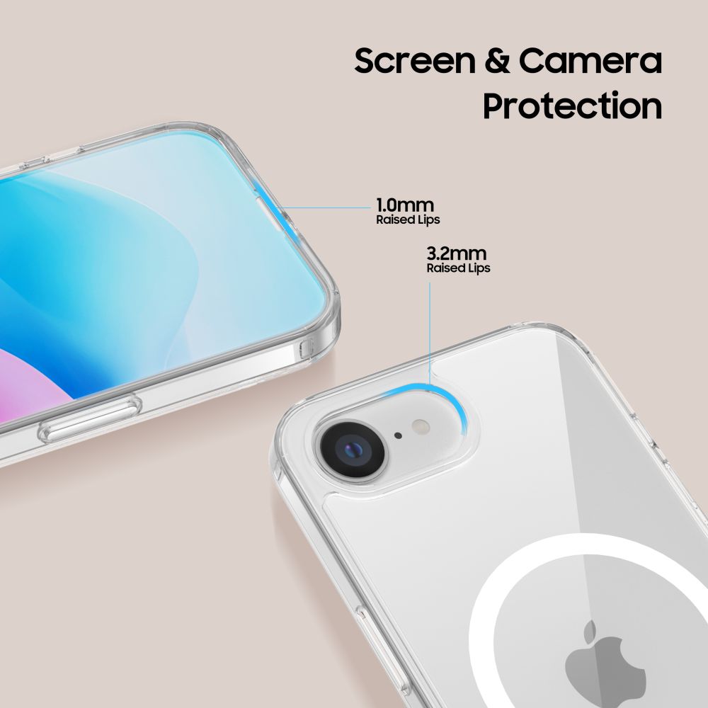 Tech-Protect iPhone 16e Flexair Hybrid MagSafe Σκληρή Θήκη με Πλαίσιο Σιλικόνης και MagSafe - Διάφανη