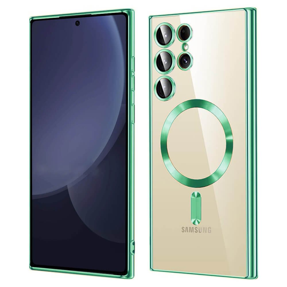 Techsuit Samsung Galaxy S25 Ultra - Luxury Crystal MagSafe - Θήκη Σιλικόνης - Light Green