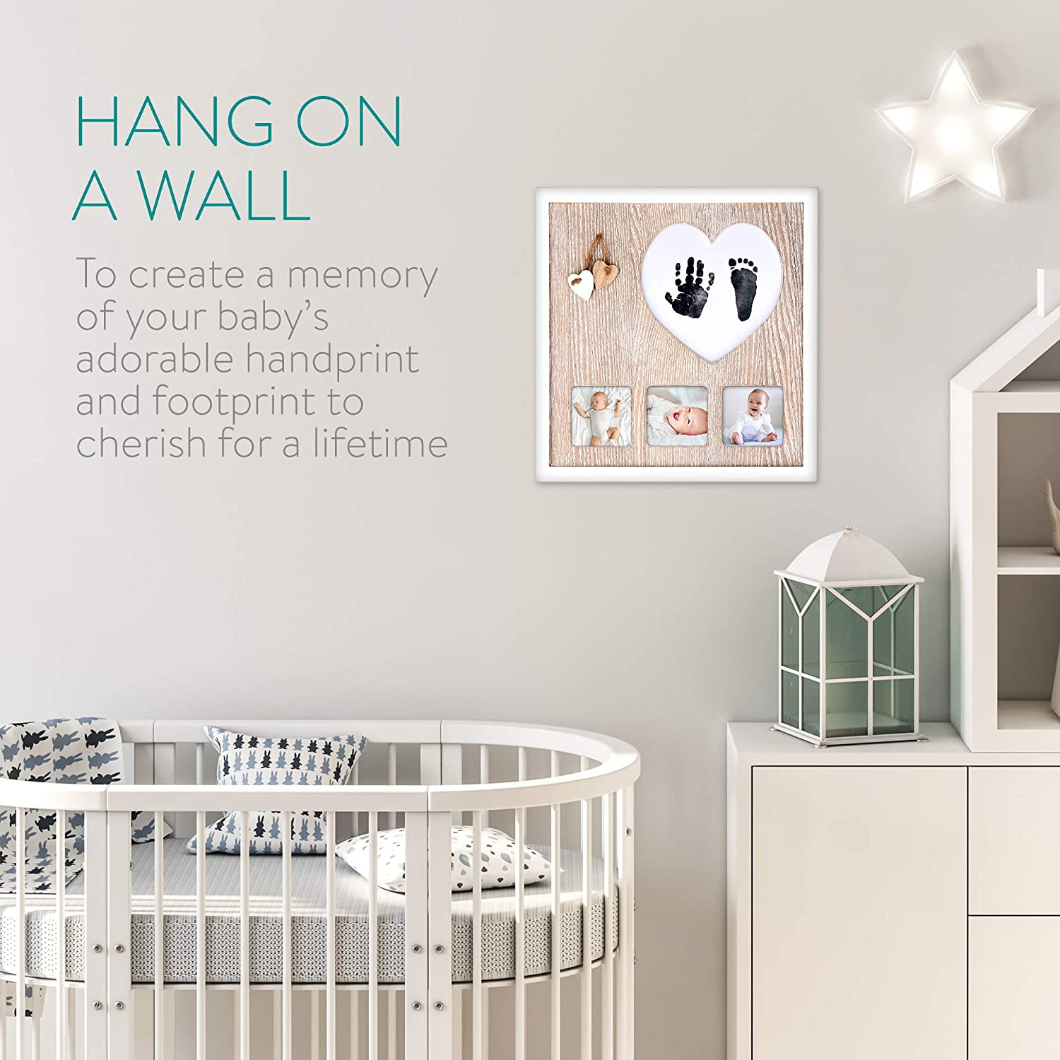 Navaris Σετ Κορνιζών από Μελάνι για Αποτύπωμα Μωρού - Wooden - 51849.01