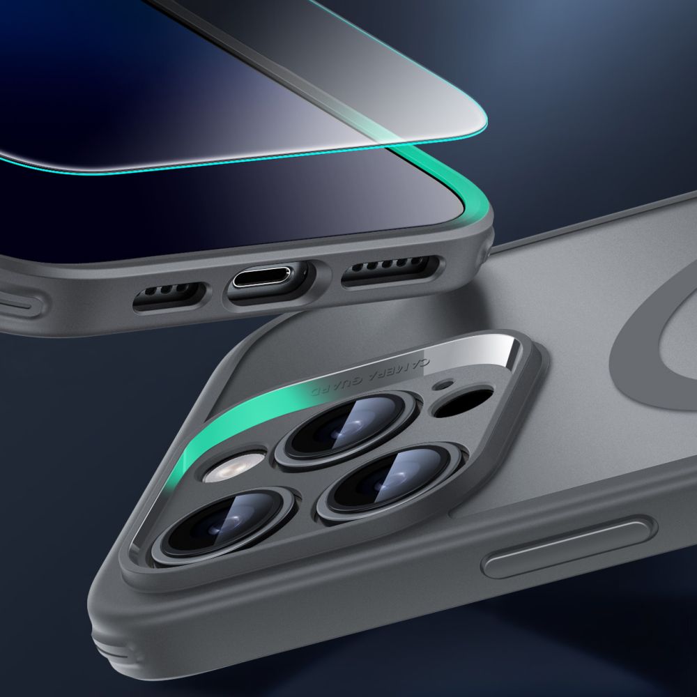 ESR iPhone 16 Pro - Classic Pro Halolock - Σετ με 1 Αντιχαρακτικό Γυαλί Οθόνης και Θήκη MagSafe - Frosted Grey