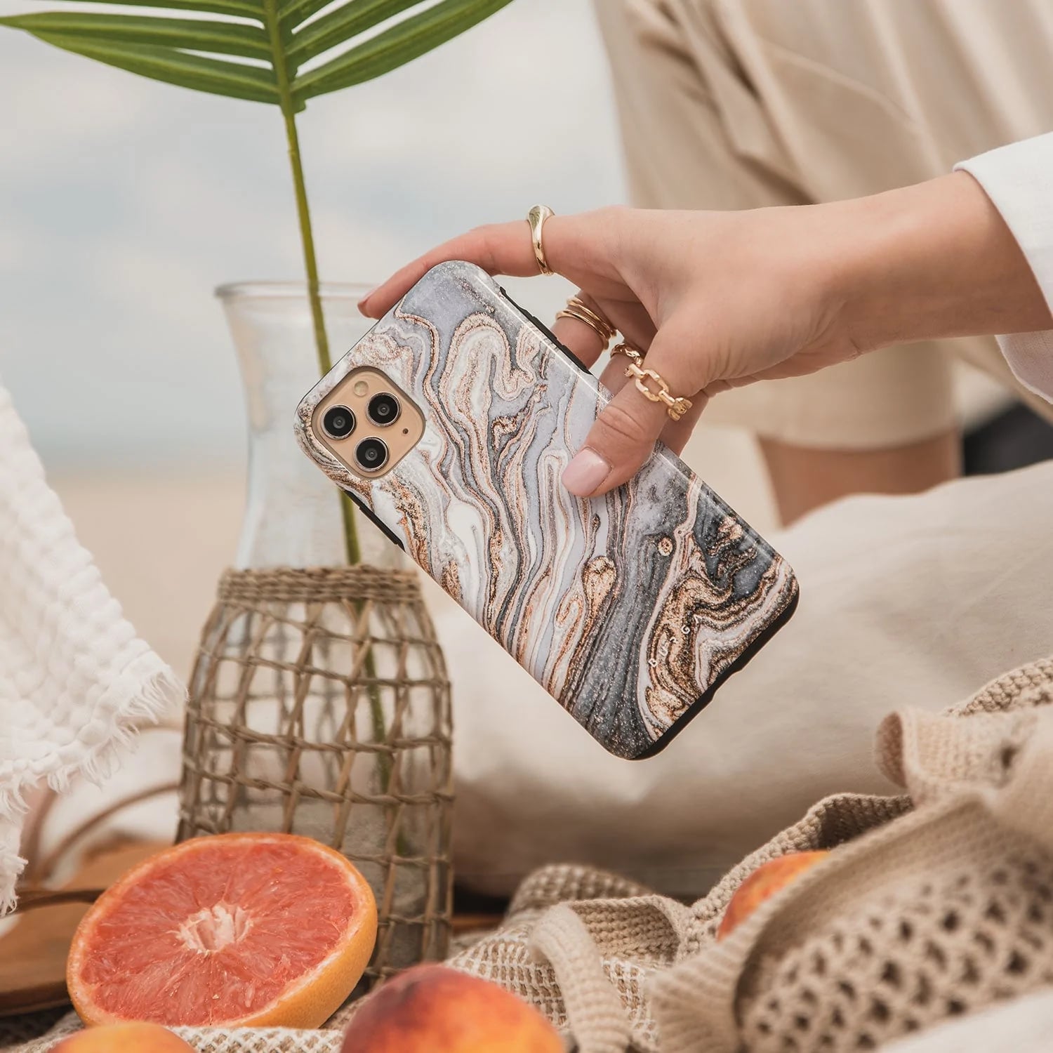 Burga iPhone 14 Pro Fashion Tough Σκληρή Θήκη - Gentle Wind