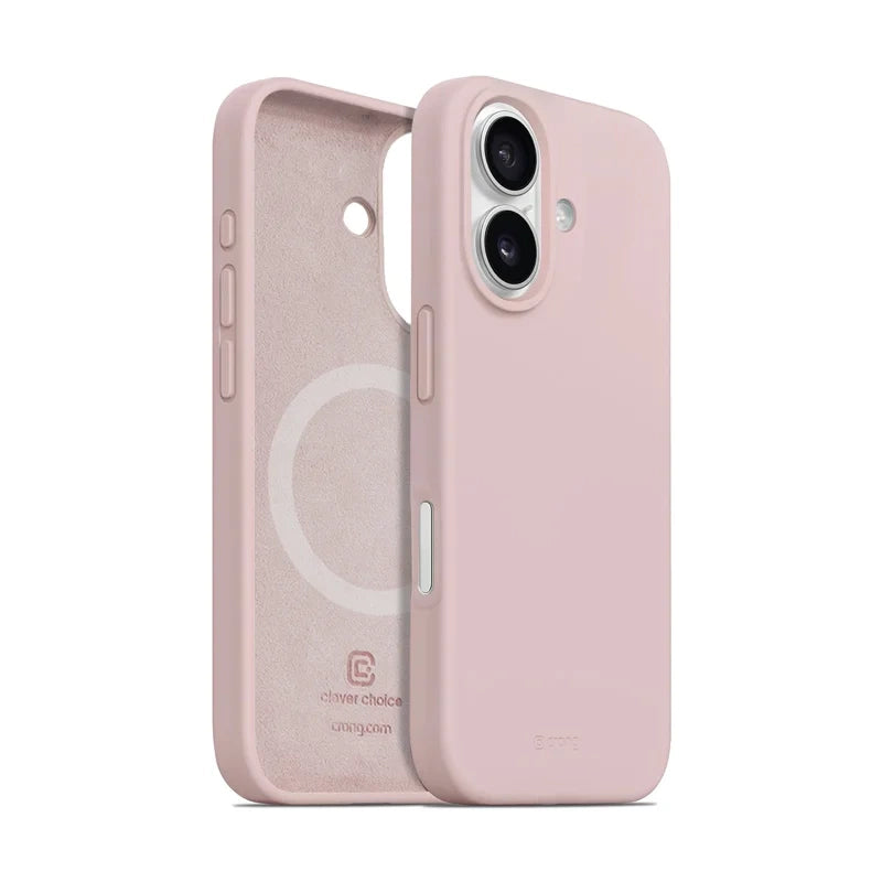 Crong iPhone 16 Color Cover Magnetic - Θήκη Σιλικόνης με MagSafe - Sandy Pink