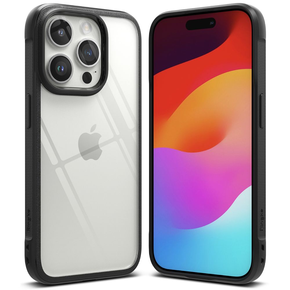 Ringke iPhone 15 Pro Max Fusion Bold Σκληρή Θήκη με Πλαίσιο Σιλικόνης - Black / Διάφανη