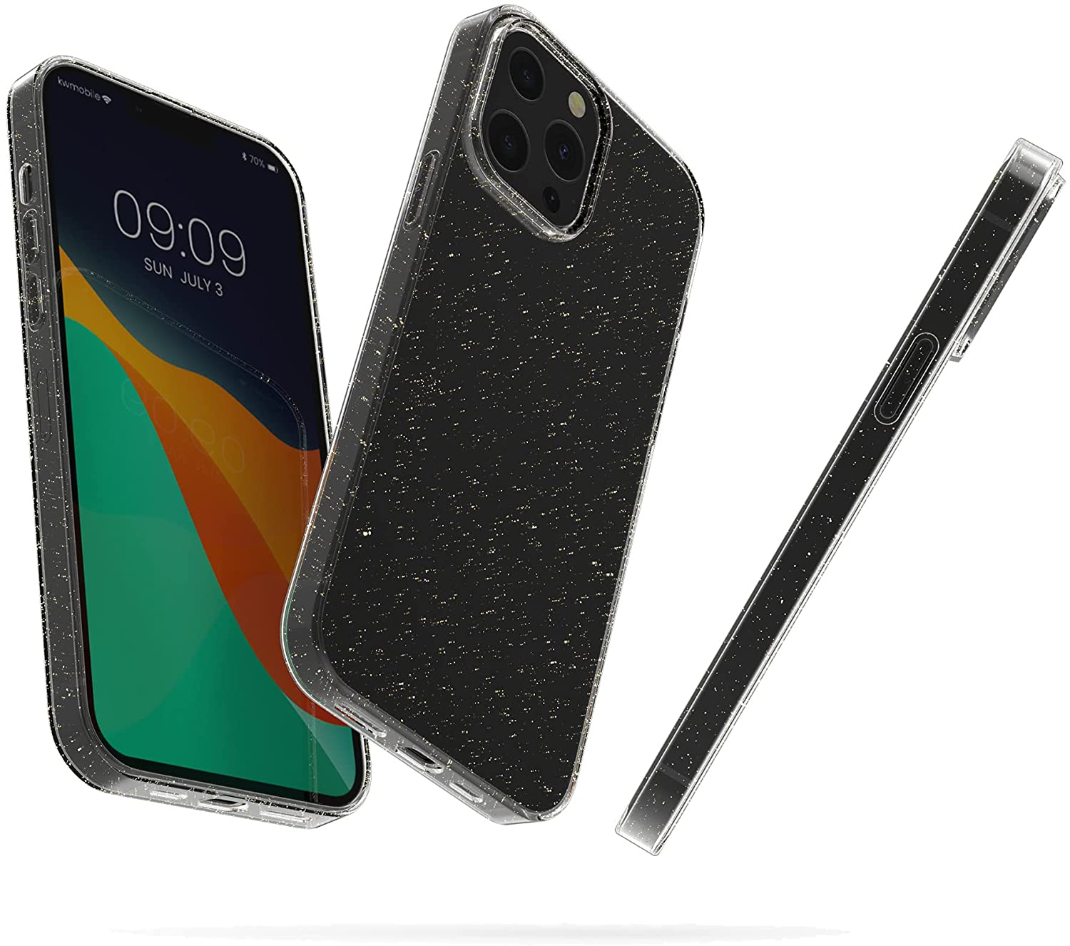 KW iPhone 13 Pro Max Θήκη Σιλικόνης TPU Design Glitter Uniform - Διάφανη - 56800.01