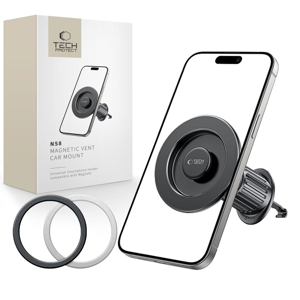 Tech-Protect N58 Μαγνητική MagSafe Βάση Αυτοκινήτου Αεραγωγού - Black