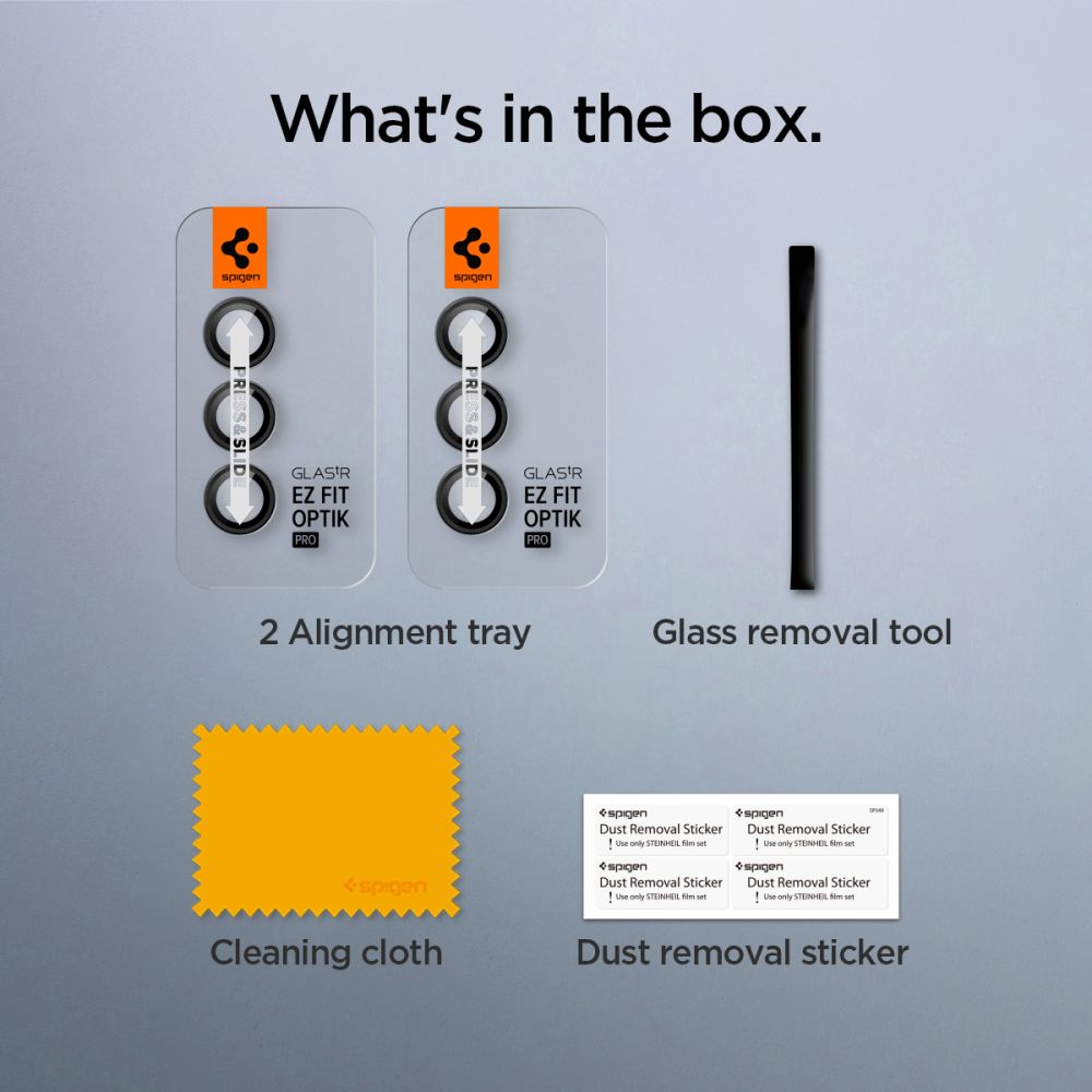 Spigen Samsung Galaxy S24+ Optik.TR EZ Fit Αντιχαρακτικό Γυαλί για την Κάμερα - 2 Τεμάχια - Black