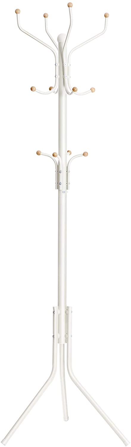 Songmics Επιδαπέδια Μεταλλική Κρεμάστρα - 182 cm - White - RCR19W