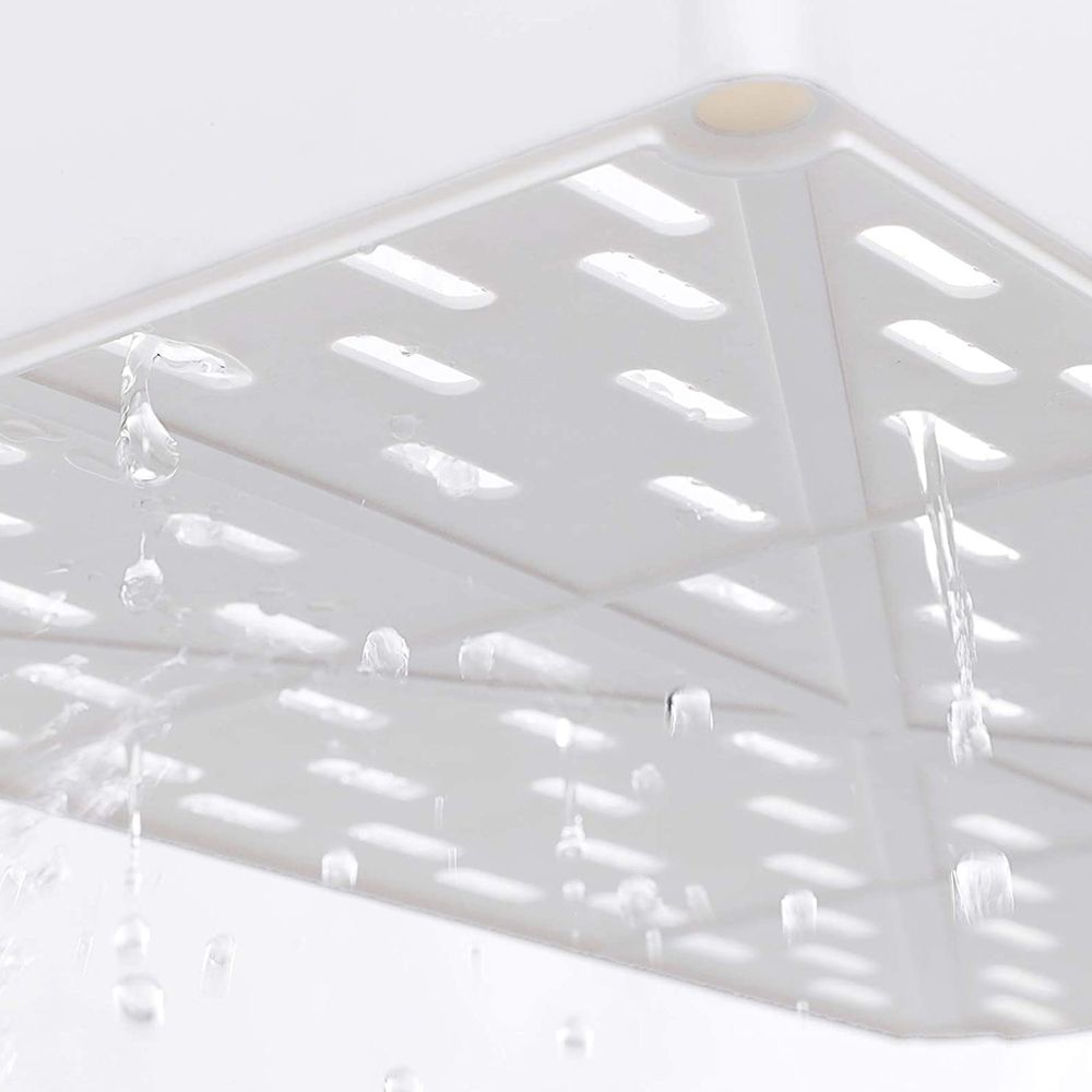 Songmics Πλαστικό Καρότσι για Οργάνωση και Αποθήκευση με 3 Ράφια - 40 x 22 x 60cm - White - KSC009W01