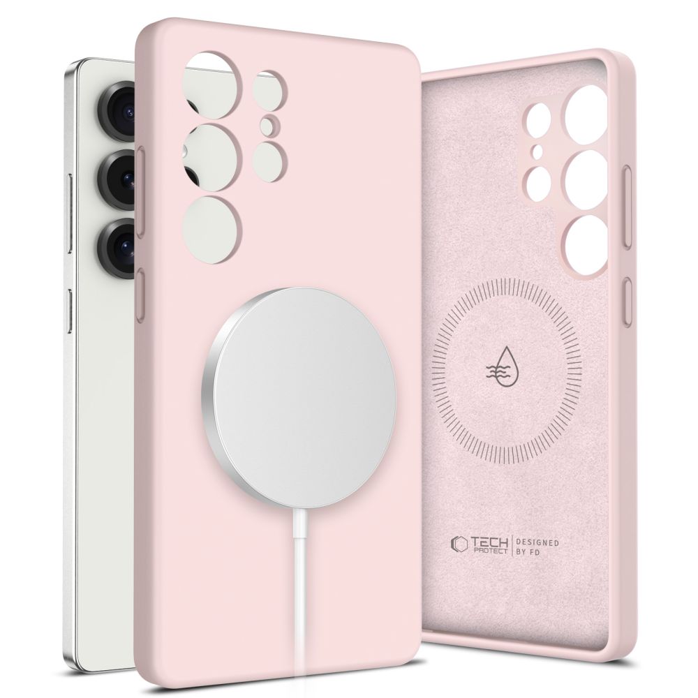 Tech-Protect Samsung Galaxy S25 Ultra Liquid Silicone - MagSafe Θήκη Σιλικόνης TPU - Pink Pearl