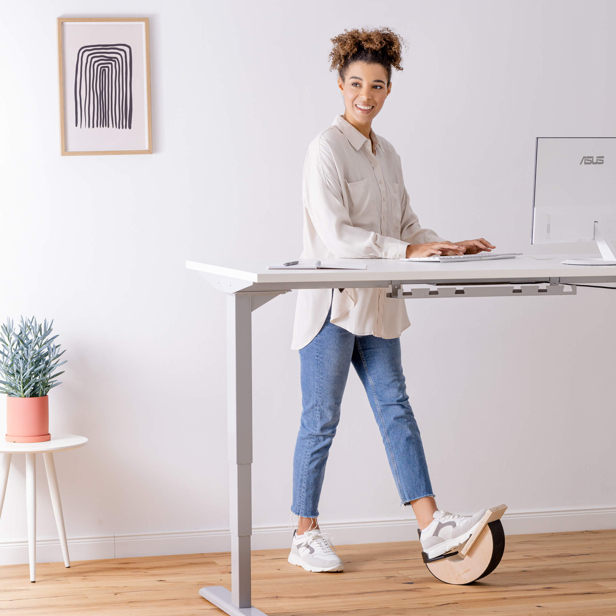 Navaris Ξύλινος Κύλινδρος Εκγύμνασης για Γάμπες Αστραγάλους - 57070.01